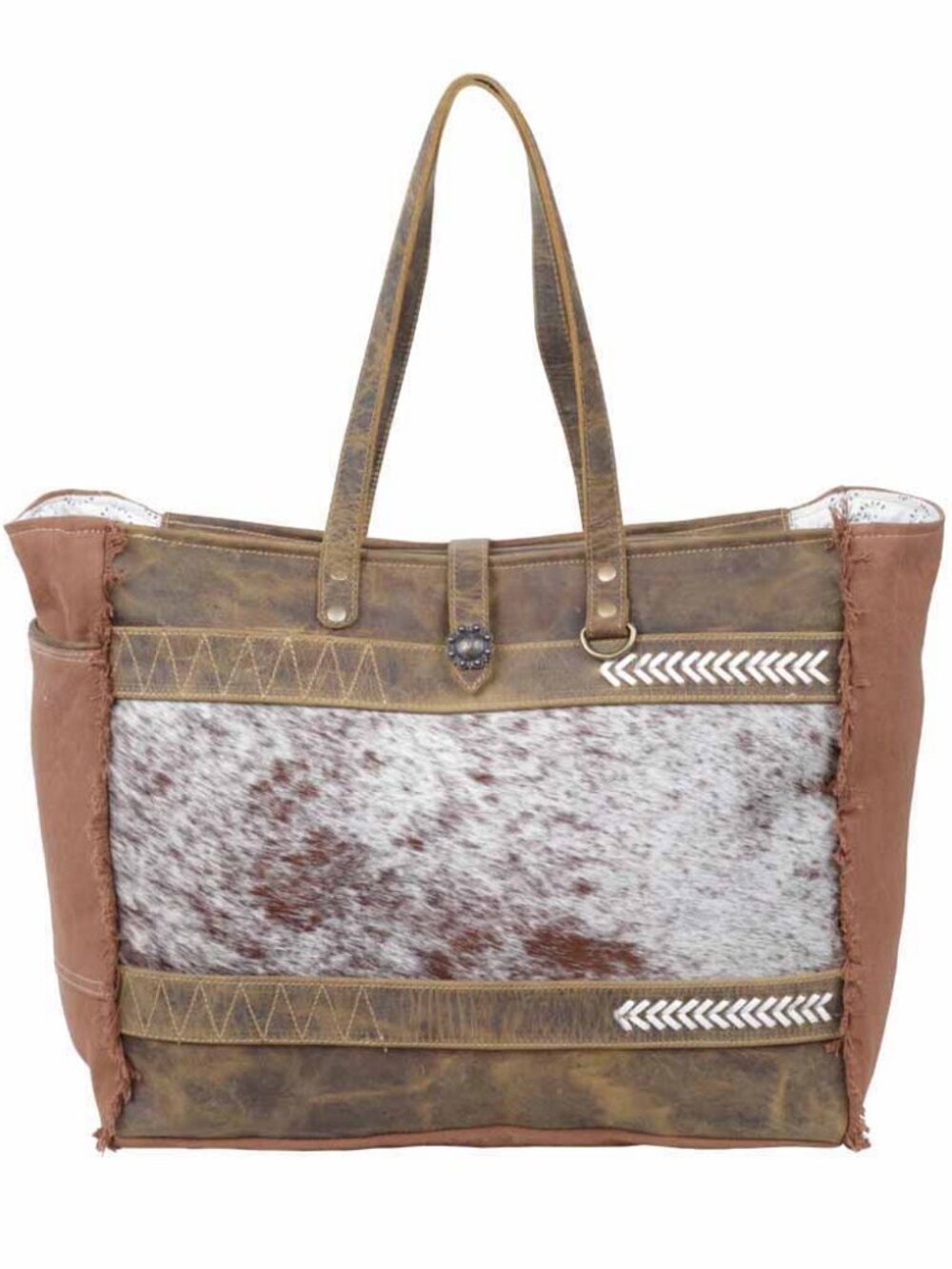 SALT N PEPPER CANVAS AND HAIRON BAG